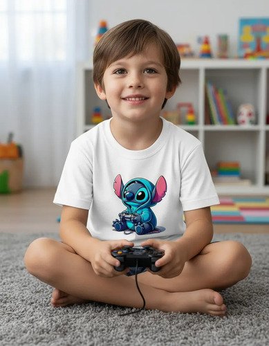 Playera Infantil Stitch Gamer