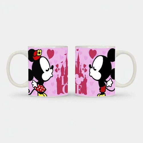Taza Mickey Mouse Y Minnie 325 Ml Blanca