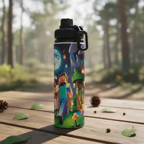 D_815044-MLM113935157347_062026-O.jpg Botella De Agua 750 Ml Aluminio - Minecraft