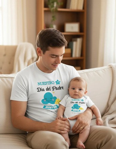 Kit Playera Y Pañalero Nuestro Primer Día Del Padre