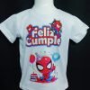 D_818912-MLM83707207023_042025-O.jpg Playera Infantil Feliz Cumpleaños Spiderman