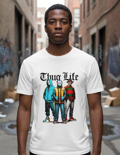 D_820196-MLM94712212585_102025-O.jpg Playera De Terror Para Halloween Unisex Thug Life Colección