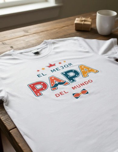D_820299-MLM93177011822_092025-O.jpg Playera El Mejor Papá Del Mundo Día Del Padre