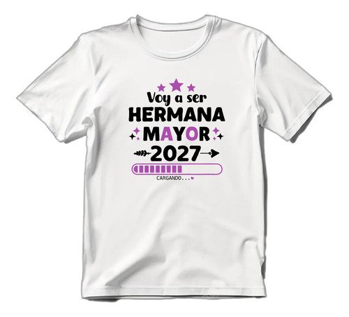 Playera Voy A Ser Hermana Mayor