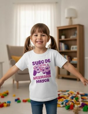 Playera Subo De Nivel A Hermana Mayor