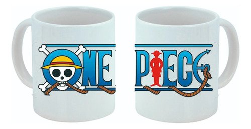 D_840469-MLM86870136291_062025-O.jpg Playera Infantil + Taza De One Piece Calavera Y Logo