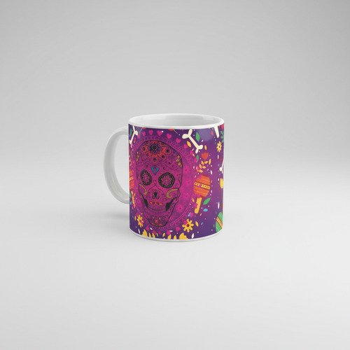 Taza De Calaveras Día De Muertos Ceramica