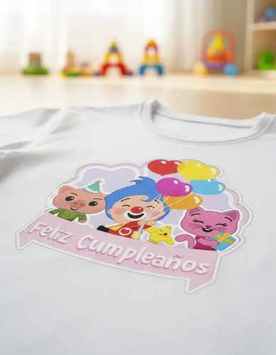 D_864016-MLM93289670087_092025-O.jpg Playera Infantil De Plim Plim Cumpleaños