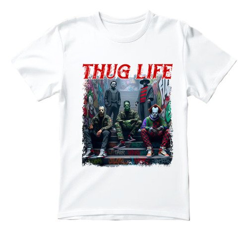 D_867165-MLM78971143828_092024-O.jpg Playera De Terror Para Halloween Unisex Thug Life Colección