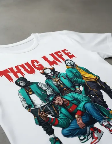 D_870569-MLM94706563405_102025-O.webp Playera De Terror Para Halloween Unisex Thug Life Colección