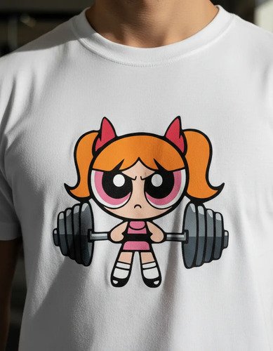 Playera Bombón Gym Mode Chicas Superpoderosas