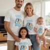 Combo 3 Playeras Y Pañalero Bluey Mamá Papá Hermana Y Bebe