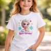 Playera Frozen Cumpleaños Infantil Personalizada