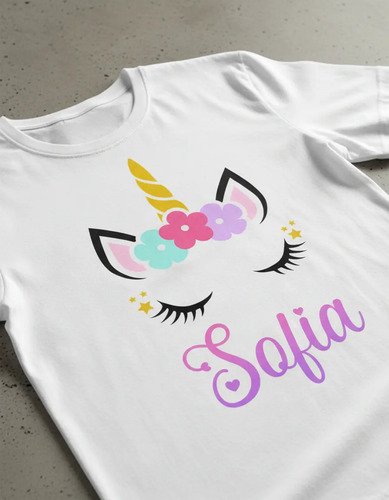Playera De Unicornio Personalizada Infantil