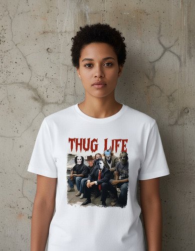D_895044-MLM94702299687_102025-O.jpg Playera De Terror Para Halloween Unisex Thug Life Colección