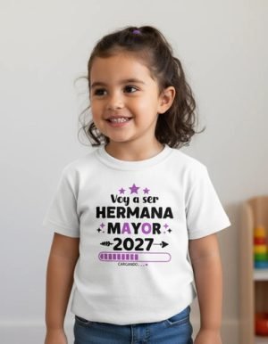 Playera Voy A Ser Hermana Mayor
