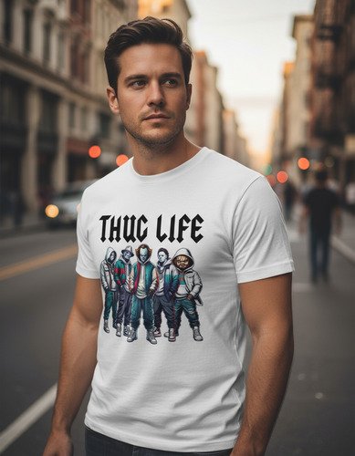 D_897378-MLM94277255126_102025-O.jpg Playera De Terror Para Halloween Unisex Thug Life Colección