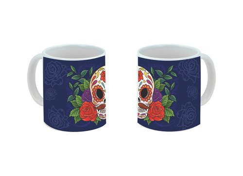 Taza De Calaveras Día De Muertos Ceramica