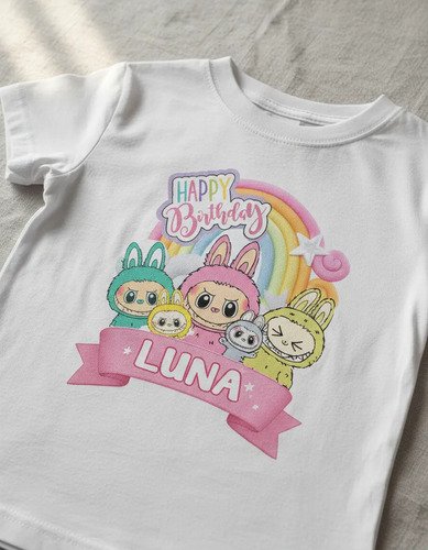 Playera Labubu Happy Birthday