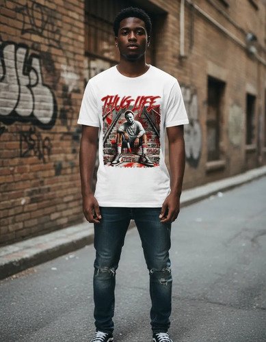 D_908655-MLM94551194421_102025-O.jpg Playera De Terror Para Halloween Unisex Thug Life Colección
