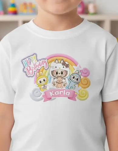 Playera Labubu Happy Birthday