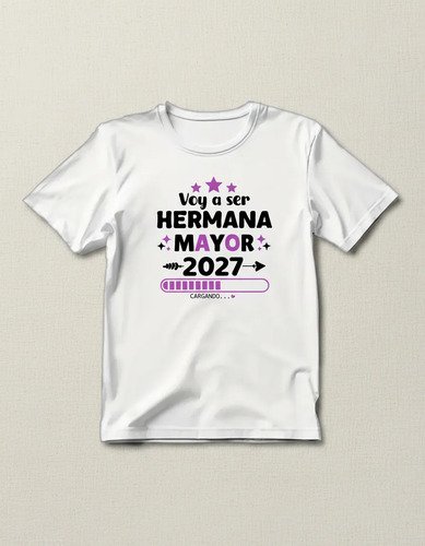 Playera Voy A Ser Hermana Mayor