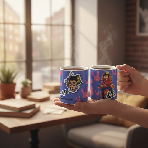 Taza De Bad Bunny Varios Diseños Bonitos