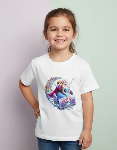 Playera Frozen Hermanas Elsa Y Anna Diseño Infantil
