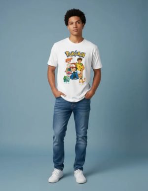 D_926054-MLM94886110727_102025-O.jpg Playera Pokemon Ash, Brock, Misty Unisex Adulto
