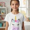 Playera De Unicornio Personalizada Infantil