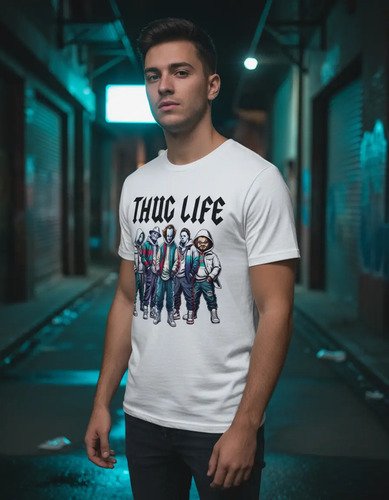 D_944832-MLM94277255820_102025-O.jpg Playera De Terror Para Halloween Unisex Thug Life Colección