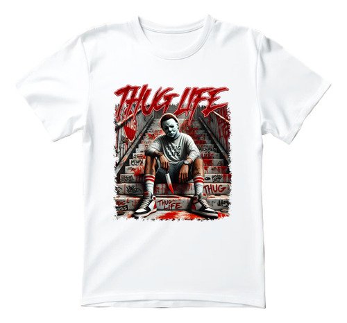 D_945698-MLM79210749377_092024-O.jpg Playera De Terror Para Halloween Unisex Thug Life Colección