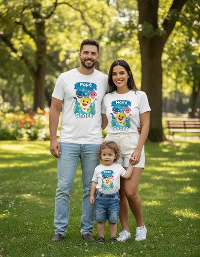 Combo 2 Playeras Unisex + 1 Playera Infantil De Baby Shark