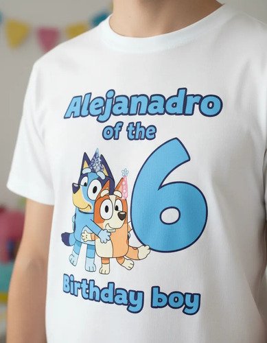 Combo 3 Playeras Y Pañalero Bluey Mamá Papá Hermana Y Bebe