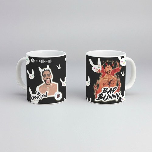 Taza De Bad Bunny Varios Diseños Bonitos