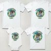 Combo 3 Playeras Y Pañalero Bluey Mamá Papá Hermana Y Bebe