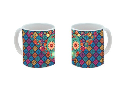 Taza De Calaveras Día De Muertos Ceramica