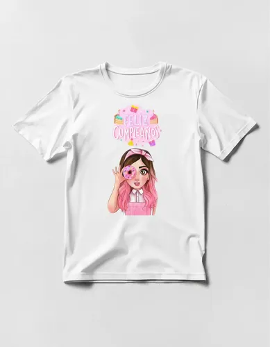 D_970581-MLM93628703702_102025-O.webp Playera Infantil Mis Pastelitos Feliz Cumpleaños