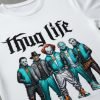 D_975689-MLM94734126053_102025-O.jpg Playera De Terror Para Halloween Unisex Thug Life Colección