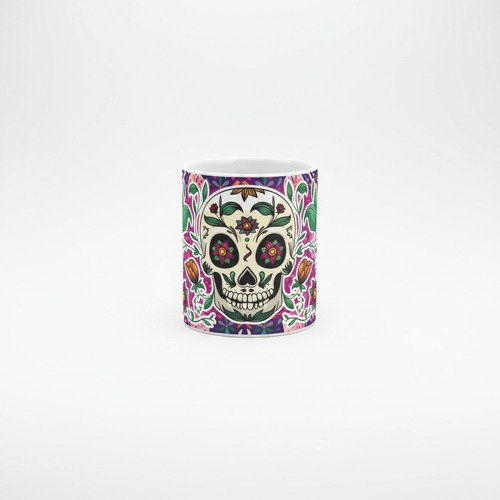 Taza De Calaveras Día De Muertos Ceramica