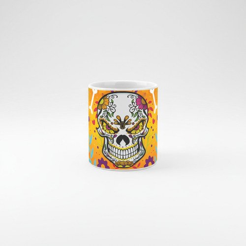 Taza De Calaveras Día De Muertos Ceramica