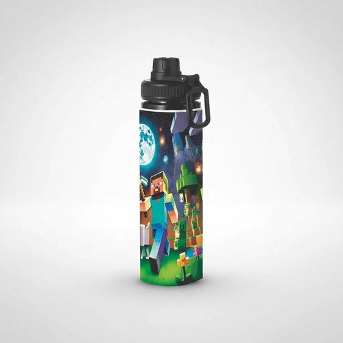 D_987168-MLM113935600653_062026-O.jpg Botella De Agua 750 Ml Aluminio - Minecraft