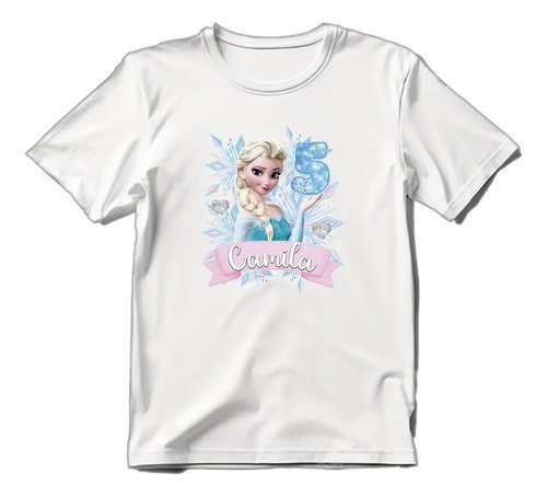Playera Frozen Cumpleaños Infantil Personalizada