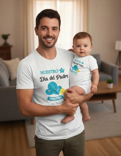 Kit Playera Y Pañalero Nuestro Primer Día Del Padre