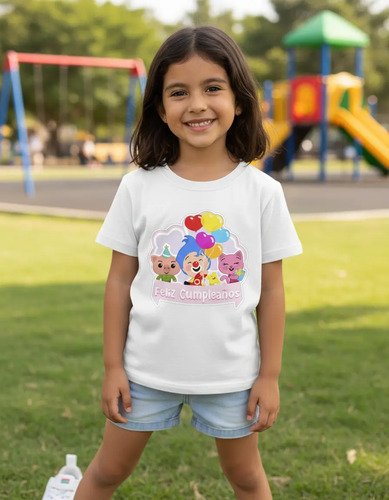 D_994299-MLM93289529981_092025-O.jpg Playera Infantil De Plim Plim Cumpleaños