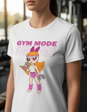 Playera Bombón Gym Mode Chicas Superpoderosas