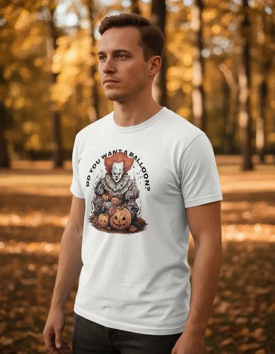 D_606349-MLM95870181097_102025-O.jpg Playera Pennywise It Película Terror Diseño Horror Unisex