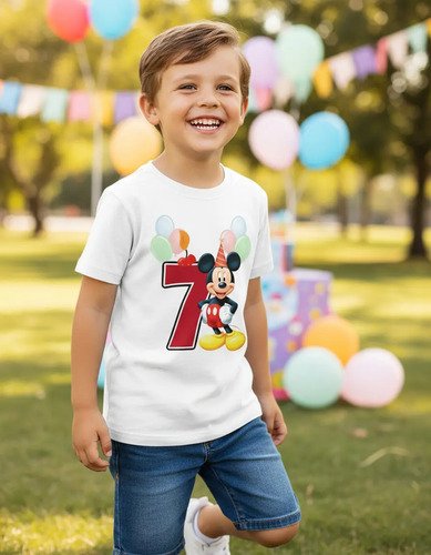 Playera Mickey Mouse Numeros Del 1 Al 10 Cumpleaños Infantil