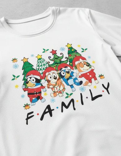 D_611989-MLM100313078557_122025-O.jpg Kit De 4 Playeras + 1 Pañalero Bluey Family Friends