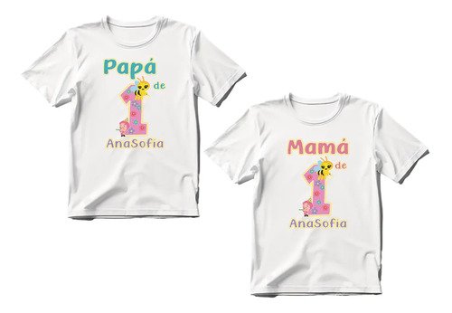 D_612647-MLM114259079031_072026-O.jpg Kit De 2 Playeras Personalizadas Abejita Chiquitita